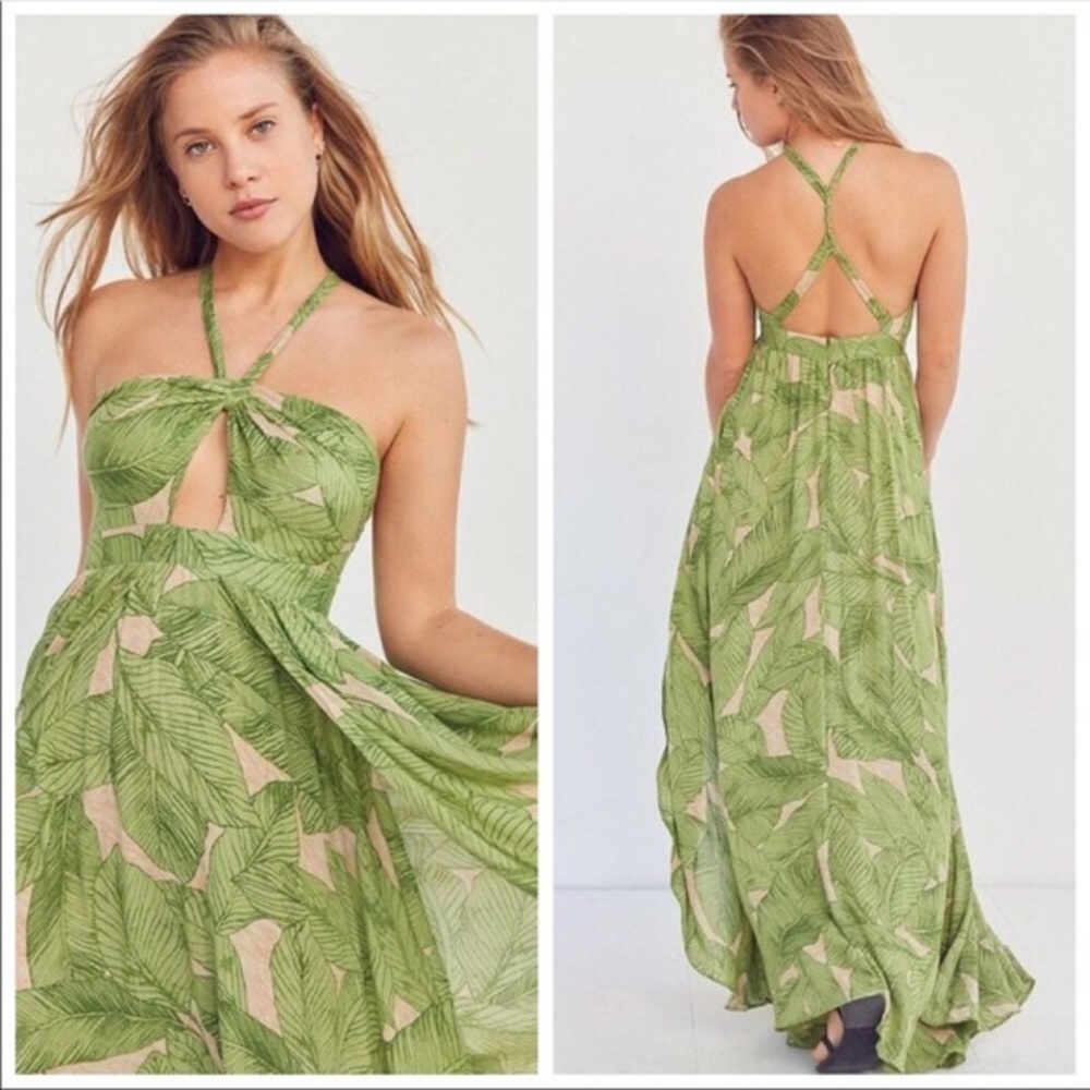 Kimchi Blue Banana Leaf Maxi Dress